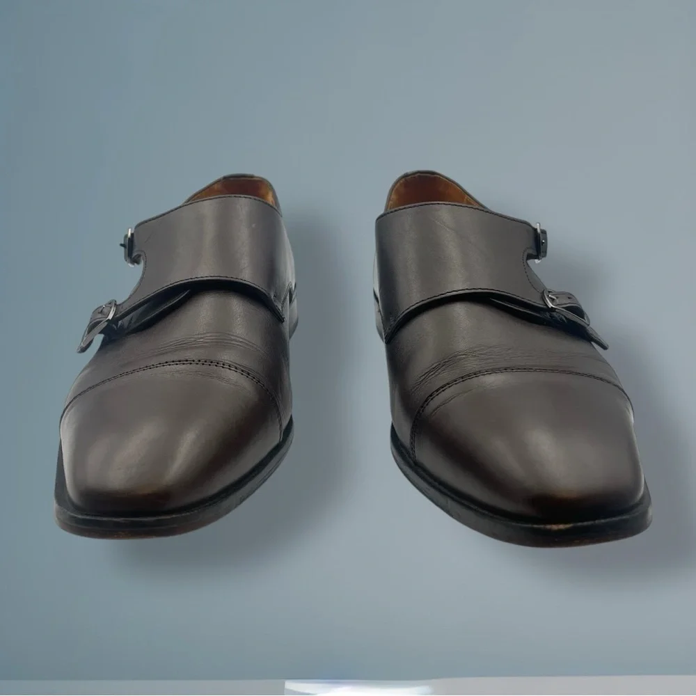 Carlos Santana Men's Passion Double Monk Strap Loafers Size 11.5 Brown